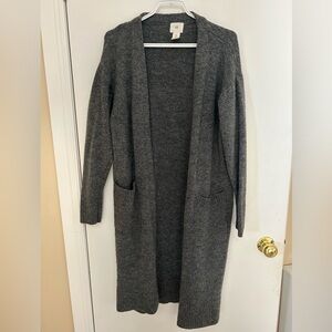 H&M Charcoal Longline Cardigan